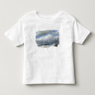 Camiseta Infantil Mar áspero no clima de tempestade, 1846