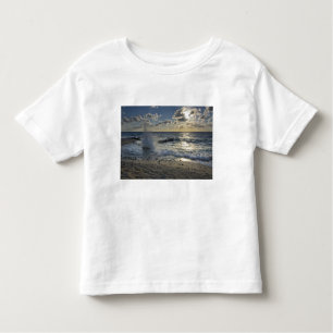 Camiseta Infantil Mar Caribe, Ilhas Cayman. Ondas em queda