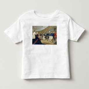 Camiseta Infantil Marinheiros na oração a bordo do navio do senhor