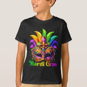 Camiseta Infantil Máscara de Contas de Carnaval Ma