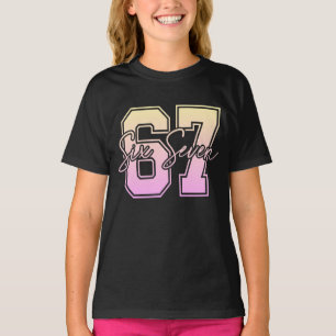 Camiseta Infantil Meme 67 - Gráfico de Número Vira