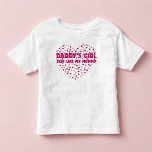 Camiseta Infantil Menina do Papai Igual à Minha Ma