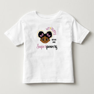 Camiseta Infantil Menina Negra Superpoderosa Afro