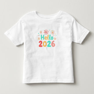 Camiseta Infantil Menina Olá 2026 | Ano Novo Fofo