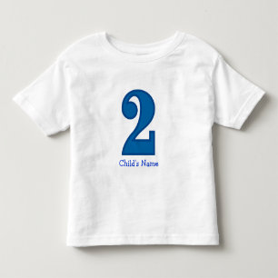 Camiseta Infantil menino número dois, Nome da Criança