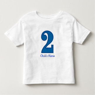 Camiseta Infantil menino número dois, Nome da Criança