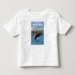Camiseta Infantil Mergulho da águia americana - Dawson, Alaska