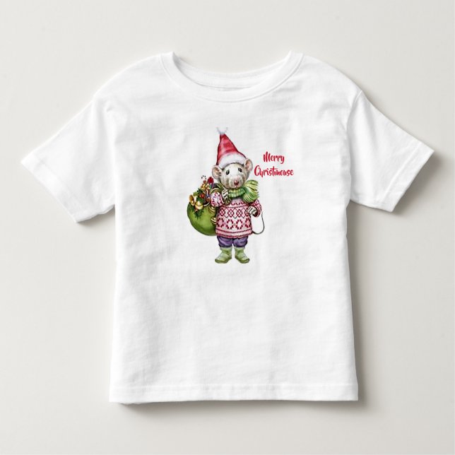 Camiseta infantil Merry Christmouse (Frente)