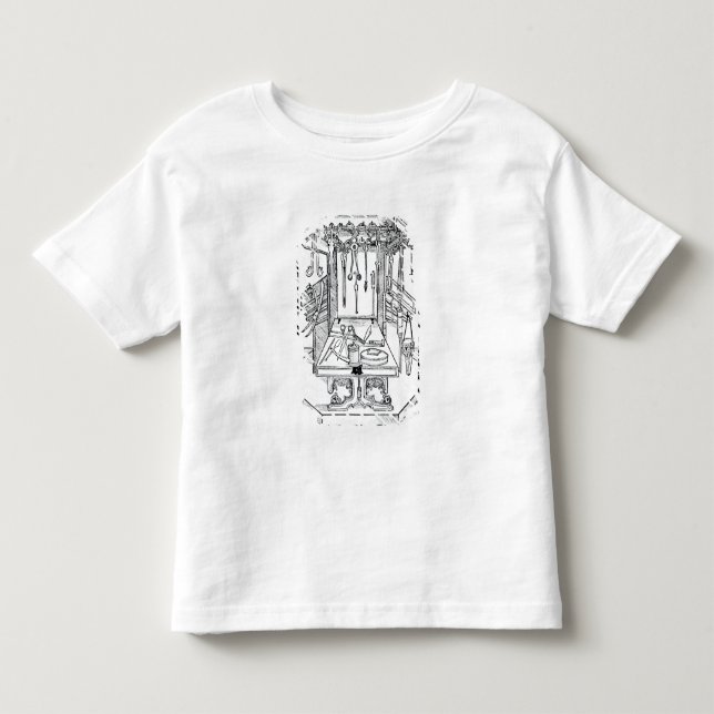Camiseta Infantil Mesa de funcionamento e instrumentos cirúrgicos, (Frente)