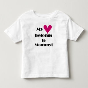 Camiseta Infantil Meu Coração Pertence a Mamães