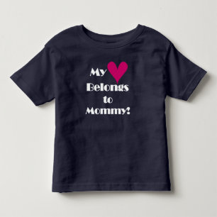 Camiseta Infantil Meu Coração Pertence a Mamães
