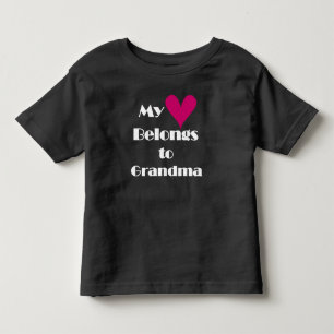 Camiseta Infantil Meu Coração Pertence à Vovó