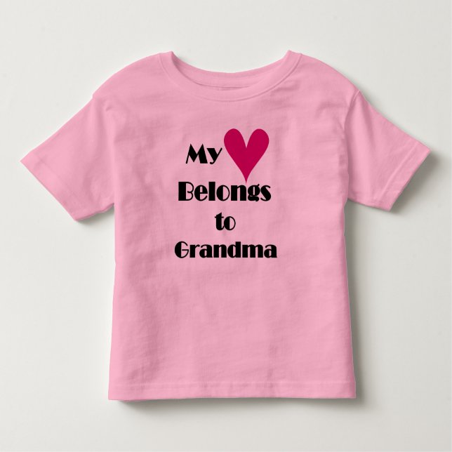 Camiseta Infantil Meu Coração Pertence à Vovó (Frente)