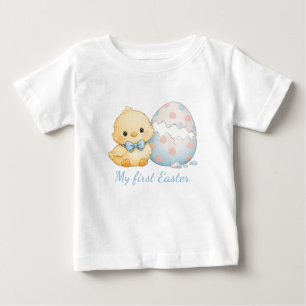 Camiseta Infantil Meu Primeiro Pintinho de Páscoa