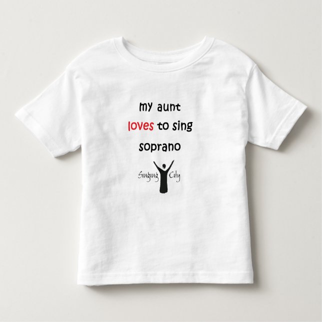 Camiseta Infantil meus amores da tia para cantar o soprano (Frente)