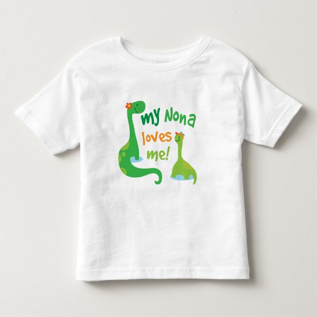 Camiseta Infantil Meus Nona amam-me dinossauro (Frente)