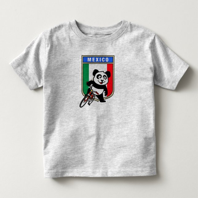 Camiseta Infantil México - Ciclismo Panda (Frente)