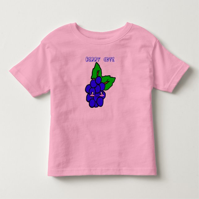 Camiseta Infantil Mirtilo bonito da baga (Frente)