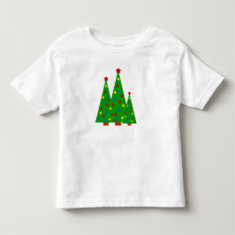 Camiseta Infantil Miúdo colorido do Feliz Natal da árvore de Natal