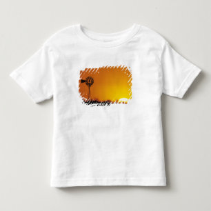 Camiseta Infantil Moinho de vento ao pôr do sol, Sinton, Texas, EUA