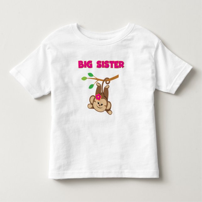 Camiseta Infantil Monkey Big Sister (Frente)