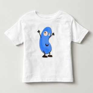 Camiseta Infantil Monstro azul bonito do feijão