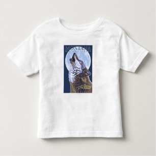 Camiseta Infantil Montana -- Lobo grande de CountryHowling do céu