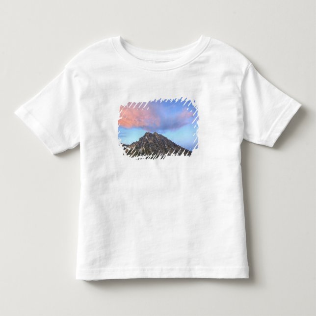 Camiseta Infantil Monte Stuart, ao pôr do sol (Frente)