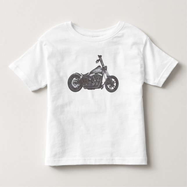 Camiseta Infantil motocicleta do prumo da rua (Frente)