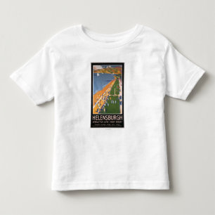 Camiseta Infantil Multidões ao longo do poster das estradas de ferr