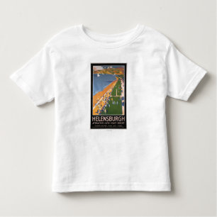 Camiseta Infantil Multidões ao longo do poster das estradas de ferro