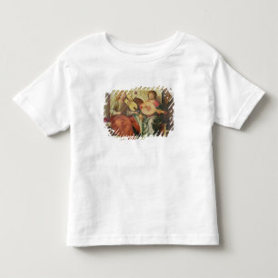 Camiseta Infantil Músicos do anjo da pintura do Virgin e