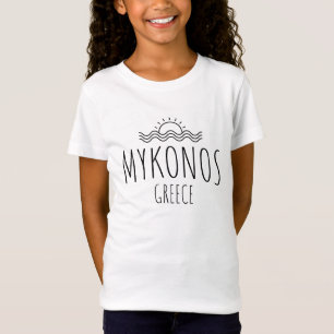 Camiseta Infantil Mykonos Grécia Meninas