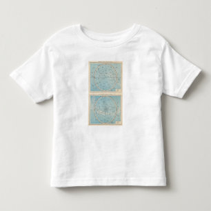 Camiseta Infantil N, mapa celestial do atlas de S Sternhimmel