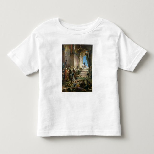 Camiseta Infantil Napoleon Bonaparte na mesquita grande no Cairo (Frente)