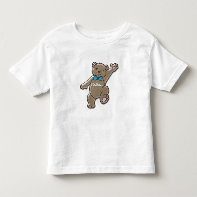 Camiseta Infantil Nathan e ursinho (Frente)