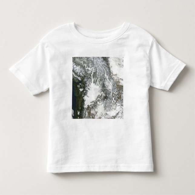 Camiseta Infantil Nevoeiro e neve no noroeste do Pacífico (verdadeir (Frente)