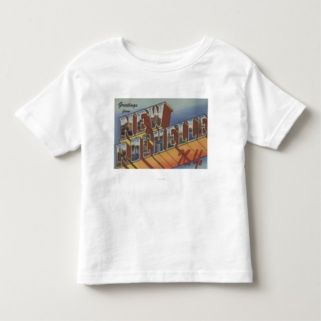 Camiseta Infantil New Rochelle, New York - grandes cenas da letra (Frente)