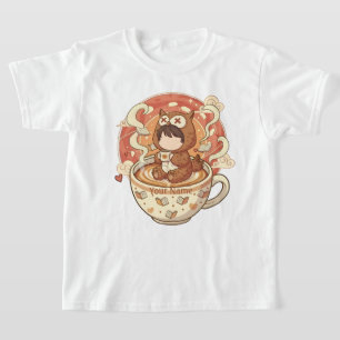 Camiseta Infantil Nome de Crianças Coruja para Men