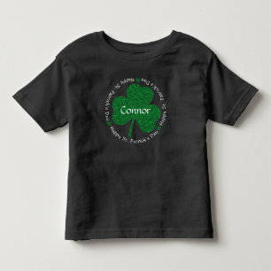 Camiseta Infantil Nome do costume do dia de St Patrick feliz