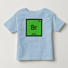 Camiseta Infantil Nome do Tijolo Elemento Químico Tabela Periódica