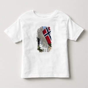 Camiseta Infantil Noruega, Stavanger. Vistas históricas do centro da