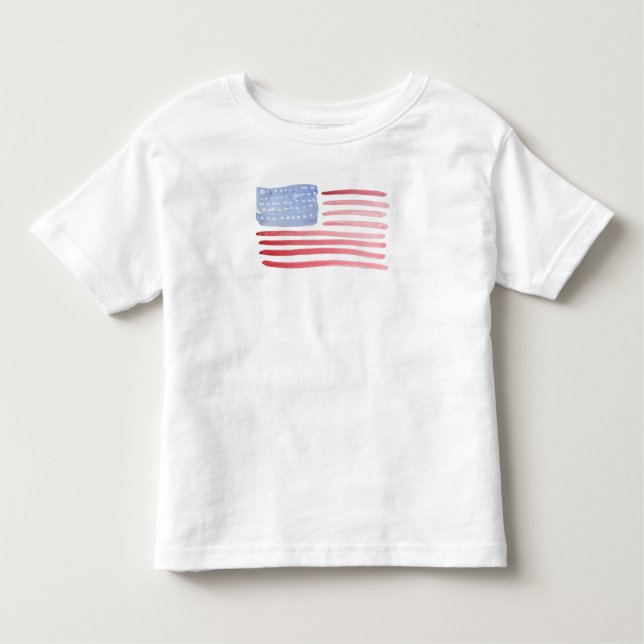 Camiseta Infantil Nossa bandeira americana (Frente)