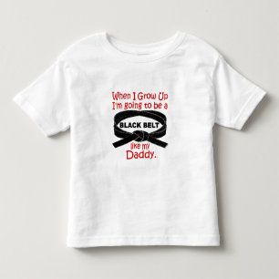 Camiseta Infantil O cinturão negro do KARATÉ gosta de meu pai 1