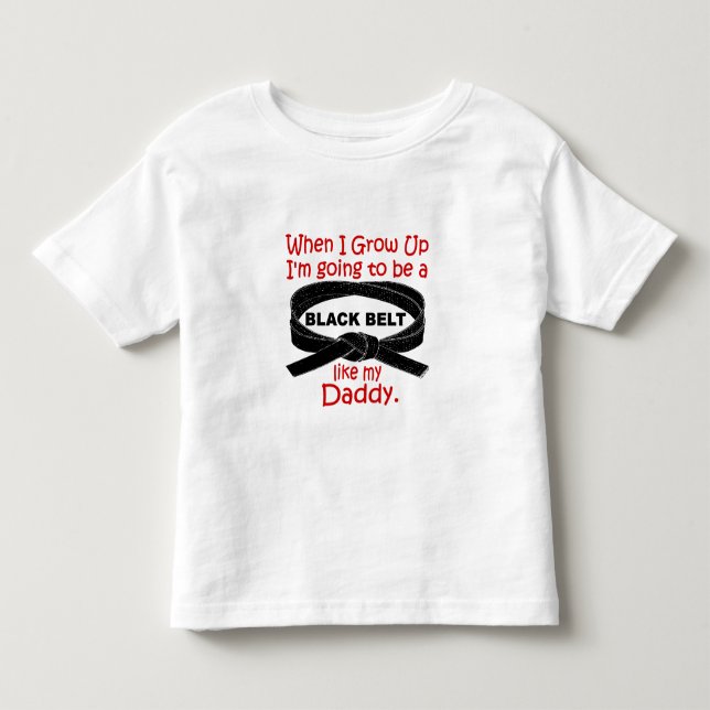 Camiseta Infantil O cinturão negro do KARATÉ gosta de meu pai 1 (Frente)