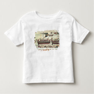 Camiseta Infantil O duque William e sua frota cruza o canal ao Pe