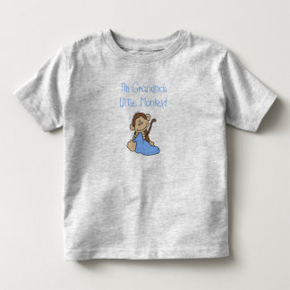 Camiseta Infantil O macaco pequeno da avó
