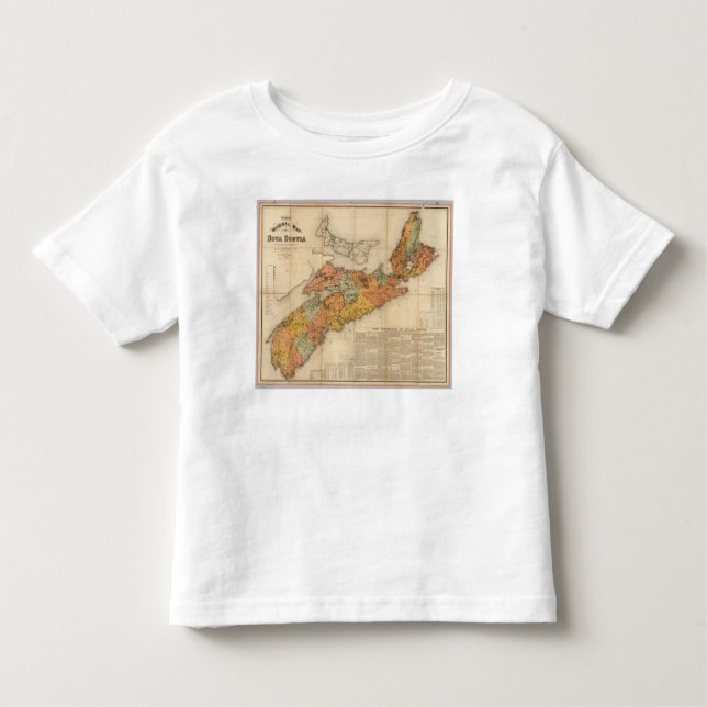 Camiseta Infantil O mapa mineral da igreja de Nova Escócia (Frente)