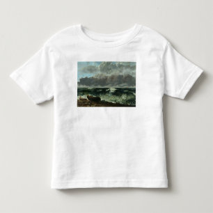 Camiseta Infantil O mar tormentoso ou, a onda, 1870