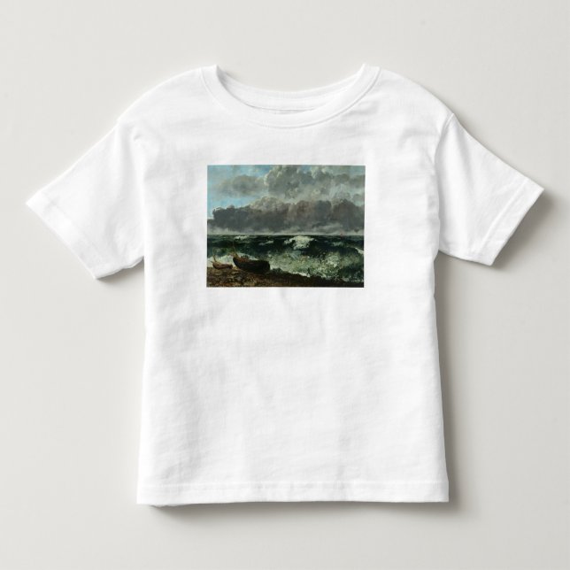 Camiseta Infantil O mar tormentoso ou, a onda, 1870 (Frente)